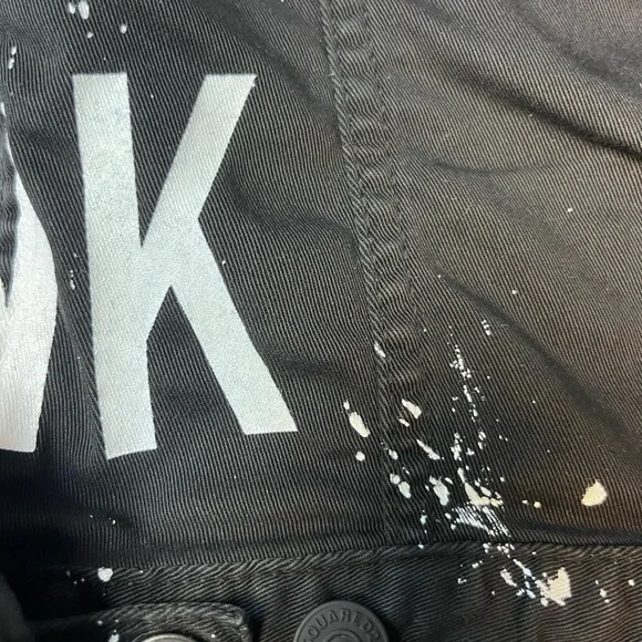 DSQUARED2 Kids Black Jean Jacket with Red and White Accents